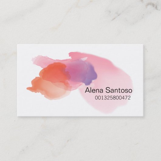 Makeup Artist - Waterverf Visitekaartje (Voorkant)