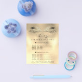 Makeup Artist Wimper Glitter 2 Pagina's Prijslijst Flyer (Enkel)