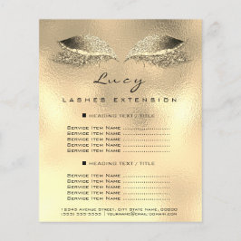 Makeup Artist Wimper Glitter 2 Pagina's Prijslijst Flyer