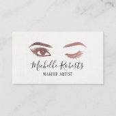 Makeup Artist Wink Eye Lashes Salon Appointment Afsprakenkaartje (Voorkant)
