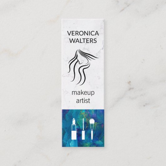 Makeup Artist | Womens Beauty | Makeup-gereedschap Mini Visitekaartje (Voorkant)