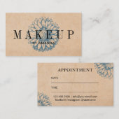 Makeup Artist  Zonnebloem Benoeming Afsprakenkaartje (Voorkant / Achterkant)