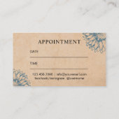 Makeup Artist  Zonnebloem Benoeming Afsprakenkaartje (Achterkant)