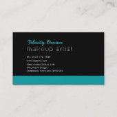 Makeup artistiek Visitekaartje - blauwgroen (Achterkant)