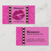 Makeup artistiek Visitekaartje LIghts roze lips (Voorkant / Achterkant)
