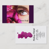 Makeup artistieke bloem visitekaartje (Voorkant / Achterkant)