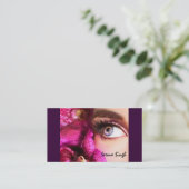 Makeup artistieke bloem visitekaartje (Staand voorkant)
