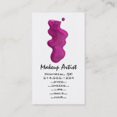 Makeup artistieke bloem visitekaartje (Achterkant)
