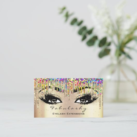 Makeup artistieke Eyebrow Lash Glitter Drift Glitt Visitekaartje (Staand voorkant)