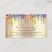 Makeup artistieke Eyebrow Lash Glitter Drift Glitt Visitekaartje (Achterkant)