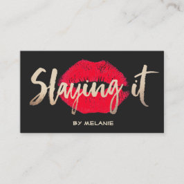 Makeup artistieke Gold die het rood oplicht zwart Visitekaartje