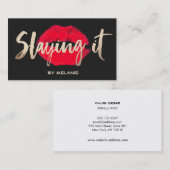 Makeup artistieke Gold die het rood oplicht zwart Visitekaartje (Voorkant / Achterkant)