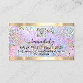 Makeup artistieke Gold-gefrituurde QRCode-schijven Visitekaartje (Achterkant)