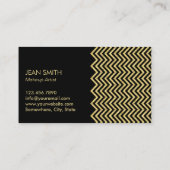 Makeup artistieke Gold Lips Black & Gold Visitekaartje (Achterkant)