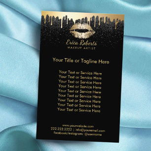 Makeup artistieke Gold Lips Modern Drift Black Gli Flyer