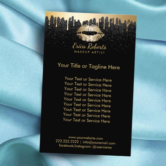 Makeup artistieke Gold Lips Modern Drift Black Gli Flyer