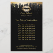 Makeup artistieke Gold Lips Modern Drift Black Gli Flyer (Voorkant)