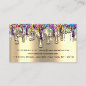Makeup artistieke Gold Paarse Holograaf bestuurt a Visitekaartje (Achterkant)