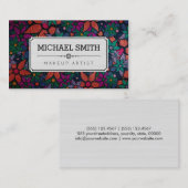 Makeup artistieke moderne Floral Pattern #3 Visitekaartje (Voorkant / Achterkant)