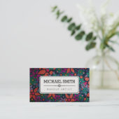 Makeup artistieke moderne  Floral Pattern #3 Visitekaartje (Staand voorkant)