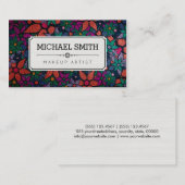 Makeup artistieke moderne  Floral Pattern #3 Visitekaartje (Voorkant / Achterkant)