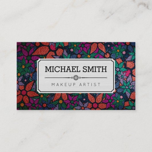 Makeup artistieke moderne Floral Pattern #3 Visitekaartje (Voorkant)