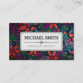 Makeup artistieke moderne  Floral Pattern #3 Visitekaartje