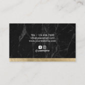 Makeup artistieke moderne gouden druppels witte ma visitekaartje (Achterkant)