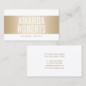 Makeup artistieke moderne goudgordel visitekaartje (Voorkant / Achterkant)