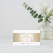 Makeup artistieke moderne goudgordel visitekaartje (Staand voorkant)