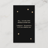 Makeup artistieke moderne lips Turquoise Gold en B Visitekaartje (Achterkant)