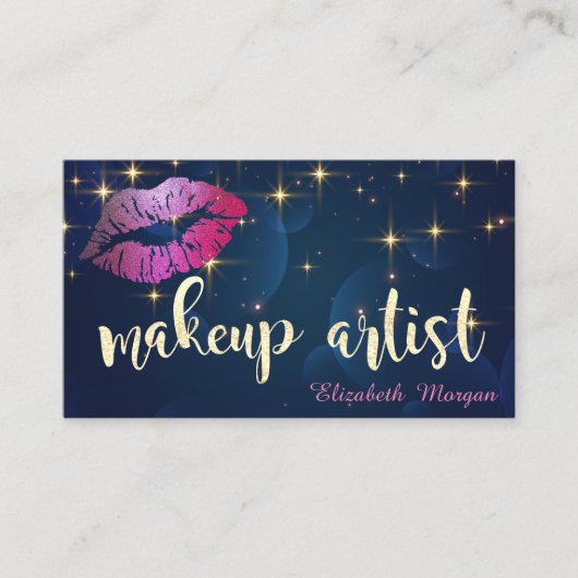 Makeup artistieke moderne lips uit de galerij ster visitekaartje (Voorkant)