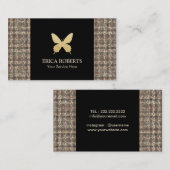 Makeup artistieke moderne vlinder Glitter Visitekaartje (Voorkant / Achterkant)