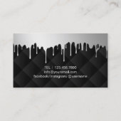 Makeup artistieke moderne zilver drijft Luxury Sal Visitekaartje (Achterkant)