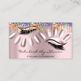 Makeup artistieke nagels Eyelash druipt regenboogR Visitekaartje