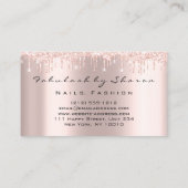 Makeup artistieke nagels Glitter Drift Roos Gold Visitekaartje (Achterkant)