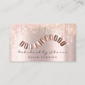 Makeup artistieke nagels Glitter Drift Roos Gold Visitekaartje (Voorkant)