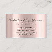 Makeup artistieke nagels Glitter Drijft Roos Lash  Visitekaartje (Achterkant)