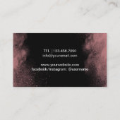 Makeup artistieke penseel met roze poeder Modern S Visitekaartje (Achterkant)