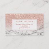 Makeup artistieke typografie roos goud glitter mar visitekaartje (Achterkant)