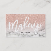 Makeup artistieke typografie roos goud glitter mar visitekaartje (Voorkant)