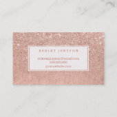 Makeup artistieke typografie van roos goud glitter visitekaartje (Achterkant)