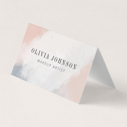 Makeup artistieke Visitekaartjes Blush roze crème  (Achterkant)