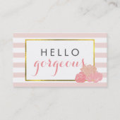 Makeup Artistische Kaarten | Hallo Prachtige dubbe Visitekaartje (Achterkant)