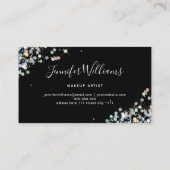 Makeup artistist holografisch glitter modern elan visitekaartje (Achterkant)