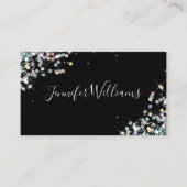 Makeup artistist holografisch glitter modern elan visitekaartje (Voorkant)