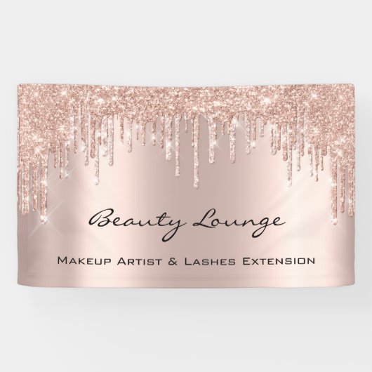 Makeup ArtistLashes Extension Hair Salon Roos Drip Spandoek (Horizontaal)