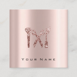 Makeup Beauty Blogger You-tuber Roos Logo Social Vierkante Visitekaartje