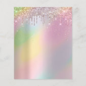 Makeup Beauty Glitter Price List Lash Holograph Flyer (Achterkant)