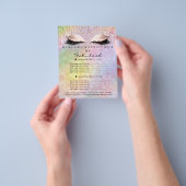 Makeup Beauty Glitter Prices Lash Holografen Flyer (Hand)